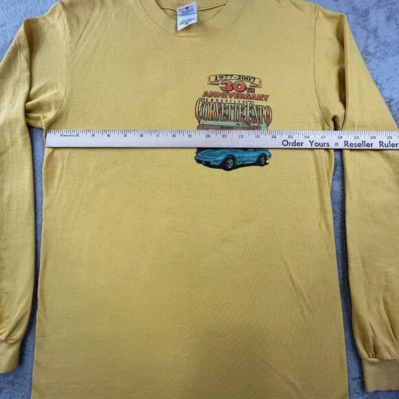 Corvette Expo ET Motor gear Knoxville Men's S Yellow Shirt Muscle Car Show 2007 - Picture 6 of 11